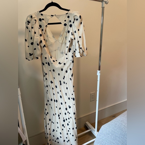 Ba&sh silk polka dot dress size 0 - Picture 2 of 5
